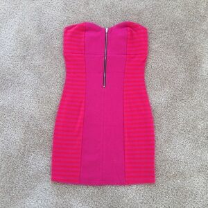 G by Guess pink striped tube dress s